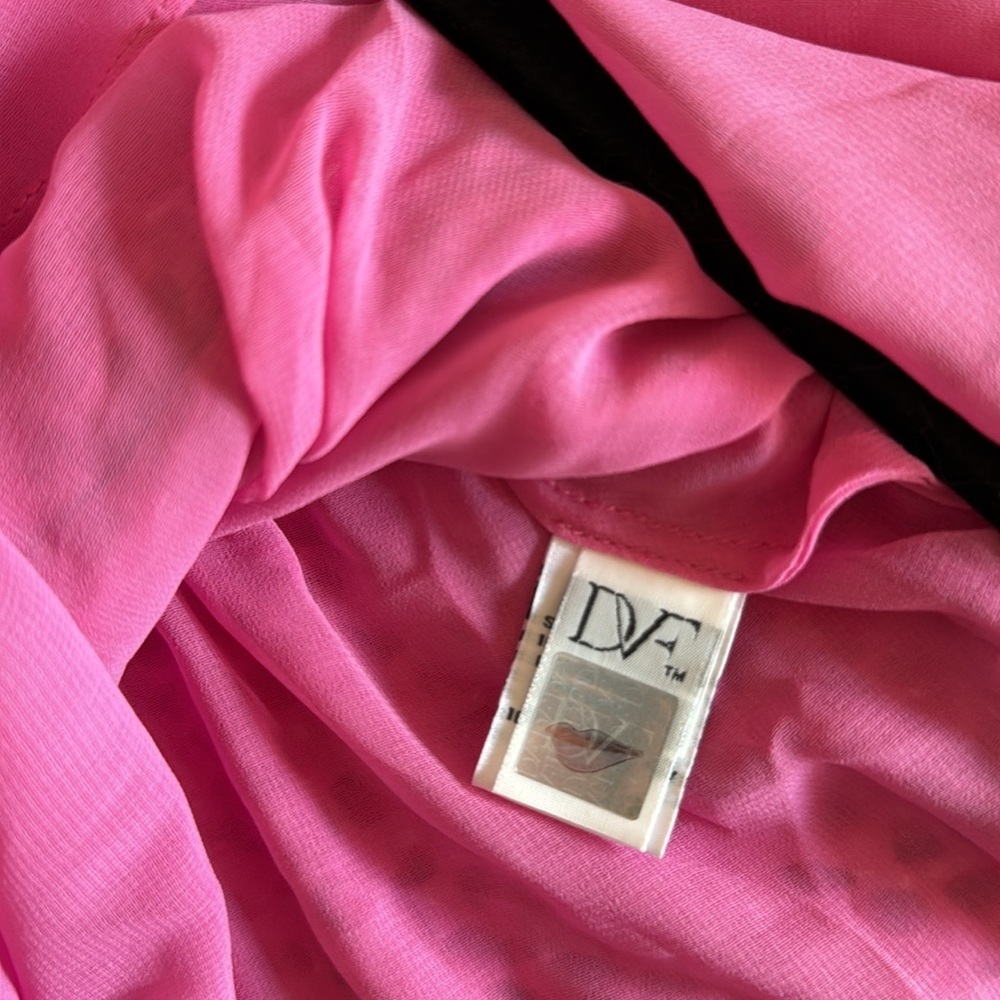 Diane von Furstenberg Pink Floral Silk Dress - Picture 9 of 10